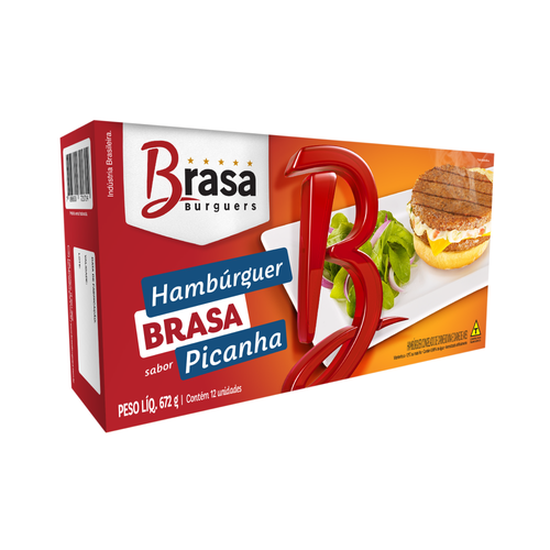 Hambúrguer Bovino Brasa Burguers Picanha 672g Hambúrguer Bovino Brasa Burguers Picanha 672g