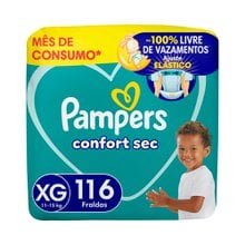 Fralda Pampers Confort Sec XG Com 116 Unidades