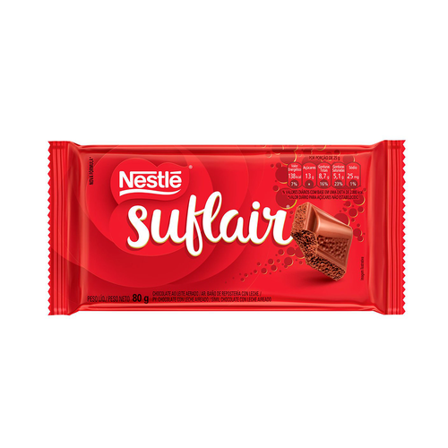 Chocolate Suflair Ao Leite Aerado 80g Chocolate Suflair Ao Leite Aerado 80g