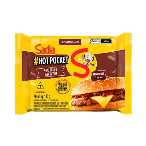 Hot Pocket Sadia X-Burguer Barbecue 145g Hot Pocket Sadia X-Burguer Barbecue 145g