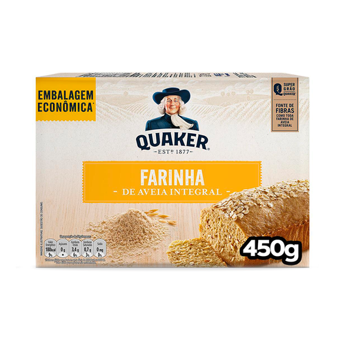 Farinha de Aveia Integral Quaker 450g Farinha de Aveia Integral Quaker 450g