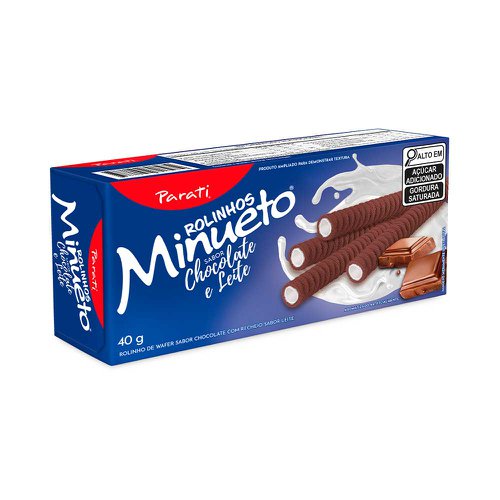 Rolinho Wafer Minueto Chocolate e Leite 40g Rolinho Wafer Minueto Chocolate e Leite 40g
