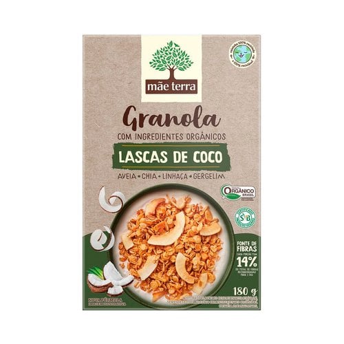 Granola Mãe Terra Lascas de Coco 180g Granola Mãe Terra Lascas de Coco 180g