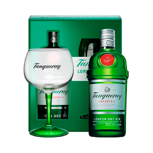 Gin Tanqueray London Dry 750ml + Taça Gin Tanqueray London Dry 750ml + Taça