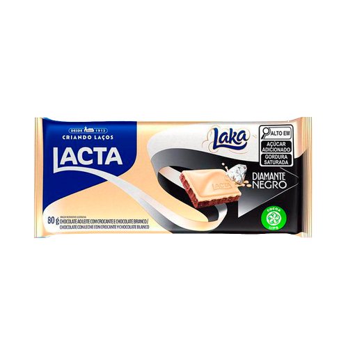 Chocolate Lacta Diamante Negro & Laka 80g Chocolate Lacta Diamante Negro & Laka 80g