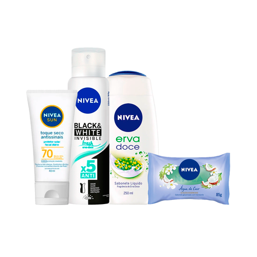 Kit Nivea Protetor Solar + Sabonete + Desodorante Kit Nivea Protetor Solar + Sabonete + Desodorante