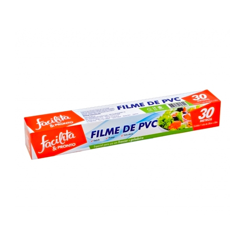Filme de PVC Facilita & Pronto 28cm x 30m Filme de PVC Facilita & Pronto 28cm x 30m