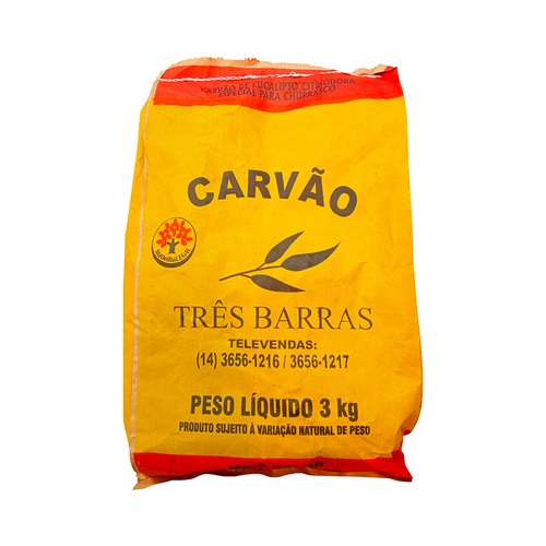 Carvão Três Barras 3kg Carvão Três Barras 3kg