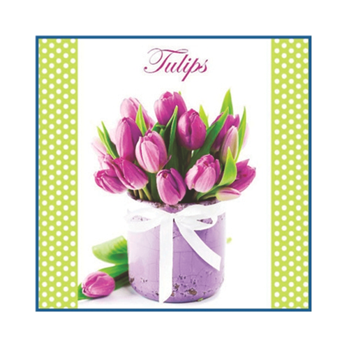 Guardanapo de Papel Bella Tavola Tulipas Lilás 33cm Guardanapo de Papel Bella Tavola Tulipas Lilás 33cm