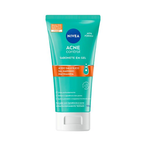 Sabonete Facial Em Gel Nivea Acne Control 150g Sabonete Facial Em Gel Nivea Acne Control 150g