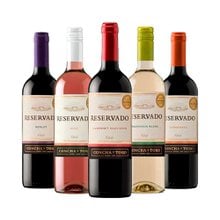 Kit Degustação de Vinhos Reservado Concha Y Toro Com 5 Unidades Kit Degustação de Vinhos Reservado Concha Y Toro Com 5 Unidades
