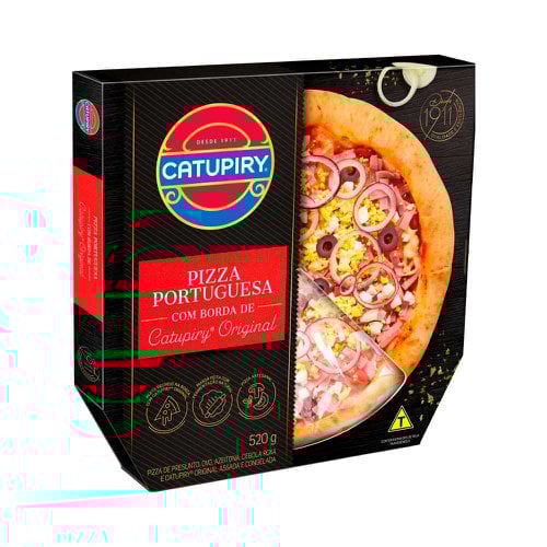 Pizza Catupiry Portuguesa Com Borda 520g Pizza Catupiry Portuguesa Com Borda 520g