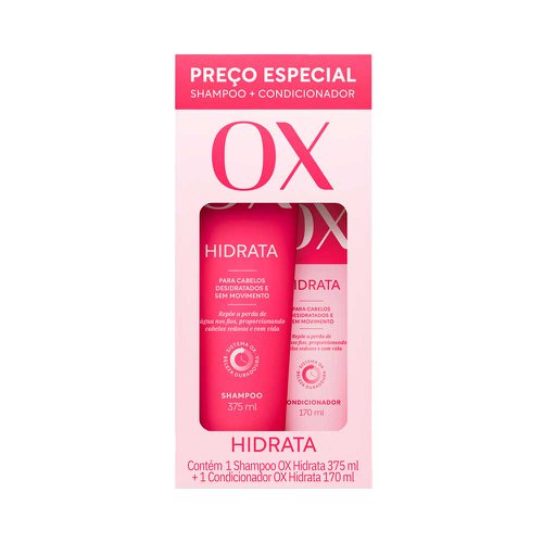 Pack Shampoo Ox Hidrata 375ml + Condicionador 170ml Pack Shampoo Ox Hidrata 375ml + Condicionador 170ml