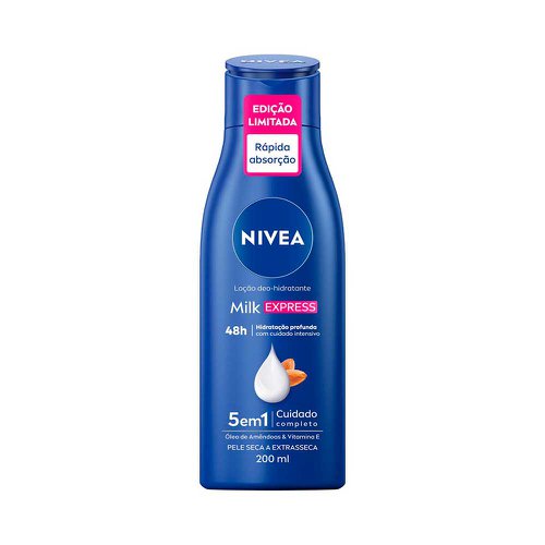 Loção Deo-Hidratante Nivea Milk Espress Pele Seca 200ml Loção Deo-Hidratante Nivea Milk Espress Pele Seca 200ml