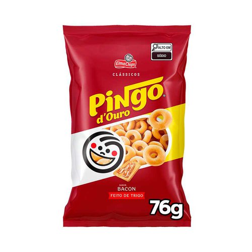 Salgadinho Pingo D'Ouro Bacon 76g Salgadinho Pingo D'Ouro Bacon 76g
