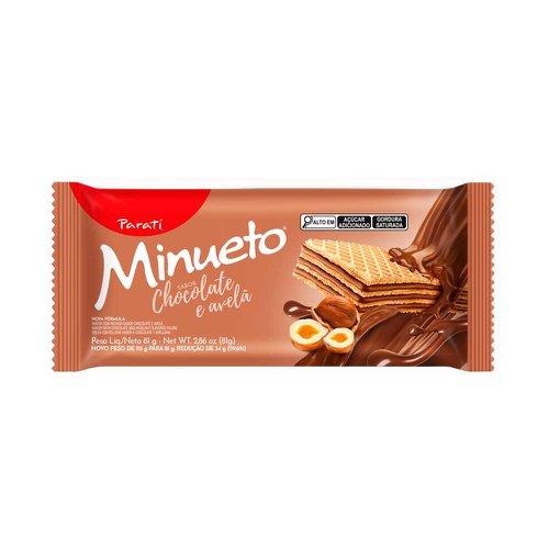 Biscoito Wafer Recheado Minueto Chocolate e Avelã 81g Biscoito Wafer Recheado Minueto Chocolate e Avelã 81g