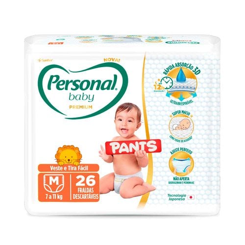 Fralda Personal Baby Premium Pants M Com 26 Unidades Fralda Personal Baby Premium Pants M Com 26 Unidades