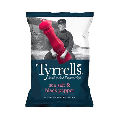 Salgadinho de Batata Tyrrells Sal Marinho e Pimenta do Reino 150g Salgadinho de Batata Tyrrells Sal Marinho e Pimenta do Reino 150g