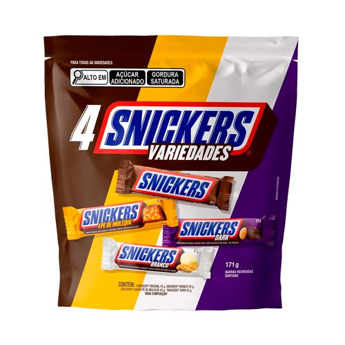 Chocolate Snickers Variedades 171g Chocolate Snickers Variedades 171g
