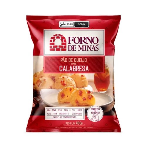 Pão de Queijo Forno de Minas Com Calabresa 400g Pão de Queijo Forno de Minas Com Calabresa 400g