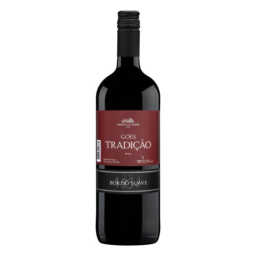 Vinho Brasileiro Tinto Suave Góes Tradição Bordô São Roque Garrafa 1l Vinho Brasileiro Tinto Suave Góes Tradição Bordô São Roque Garrafa 1l