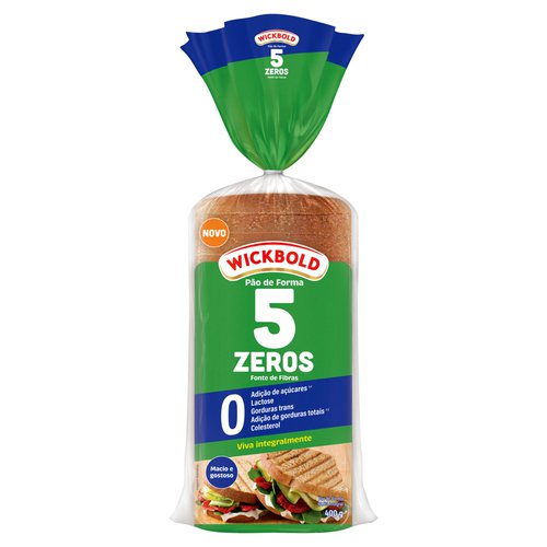 Pão de Forma Integral Zero Lactose Wickbold 5 Zeros Pacote 400g Pão de Forma Integral Zero Lactose Wickbold 5 Zeros Pacote 400g