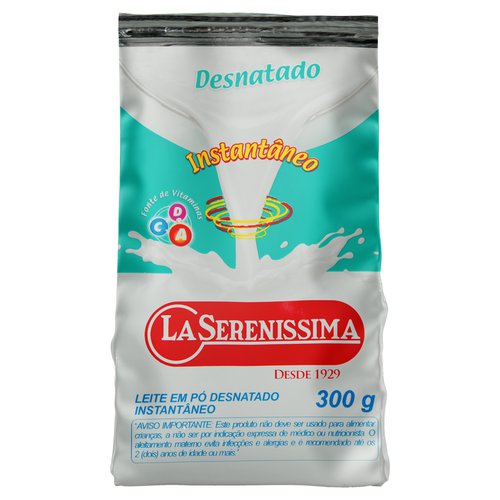 Leite Pó Instantâneo Desnatado La Serenissima Pacote 300g Leite Pó Instantâneo Desnatado La Serenissima Pacote 300g