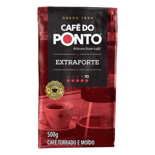 Café Torrado e Moído a Vácuo Extraforte Café do Ponto Pacote 500g Café Torrado e Moído a Vácuo Extraforte Café do Ponto Pacote 500g