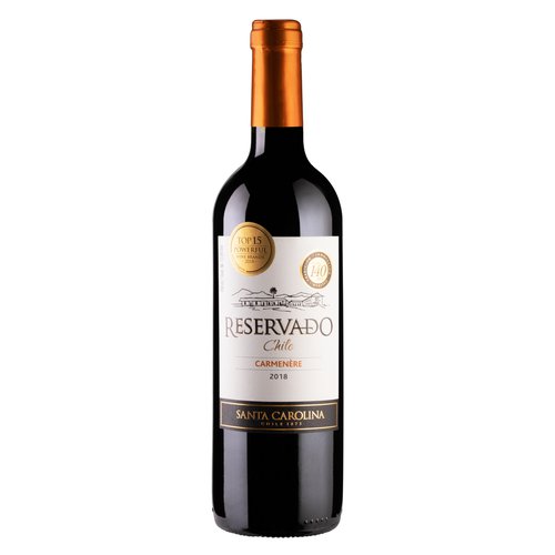 Vinho Chileno Tinto Meio Seco Reservado Santa Carolina Carménère Valle Central Garrafa 750ml Vinho Chileno Tinto Meio Seco Reservado Santa Carolina Carménère Valle Central Garrafa 750ml