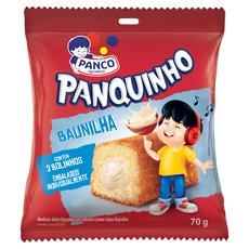 Minibolo Baunilha Recheio Creme de Baunilha Panco Panquinho Pacote 70g 2 Unidades Minibolo Baunilha Recheio Creme de Baunilha Panco Panquinho Pacote 70g 2 Unidades