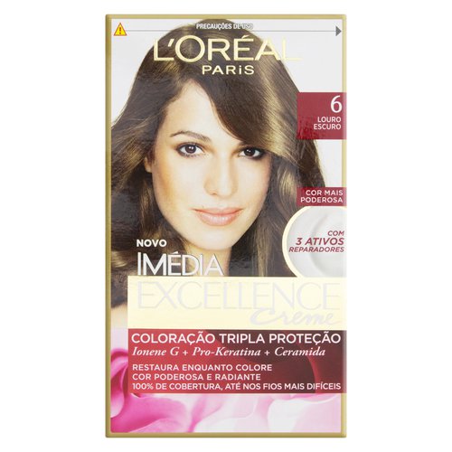 Coloração Imédia Excellence 6 Louro Escuro Coloração Imédia Excellence 6 Louro Escuro