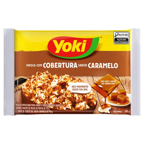 Pipoca para Micro-Ondas Cobertura Caramelo Yoki Pacote 160g Pipoca para Micro-Ondas Cobertura Caramelo Yoki Pacote 160g