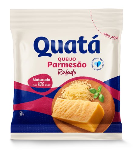Queijo Parmesão Ralado Quatá Pacote 50g Queijo Parmesão Ralado Quatá Pacote 50g
