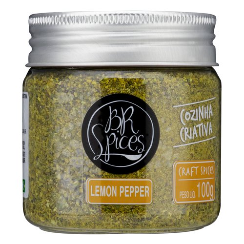 Tempero Lemon Pepper BR Spices Craft Spices Pote 100g Tempero Lemon Pepper BR Spices Craft Spices Pote 100g