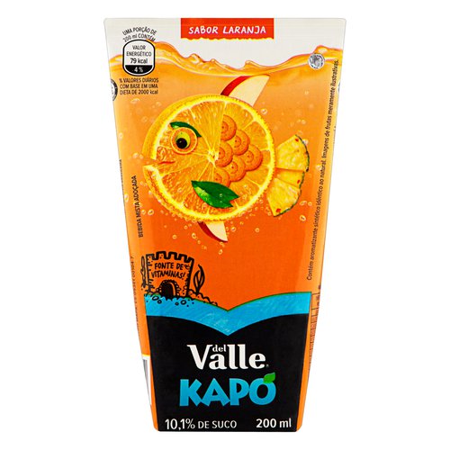 Bebida Adoçada Laranja Del Valle Kapo Caixa 200ml Bebida Adoçada Laranja Del Valle Kapo Caixa 200ml
