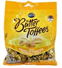 Bala Caramelo de Leite com Recheio de Creme Mousse de Maracujá Arcor Butter Toffees Pacote 100g Bala Caramelo de Leite com Recheio de Creme Mousse de Maracujá Arcor Butter Toffees Pacote 100g