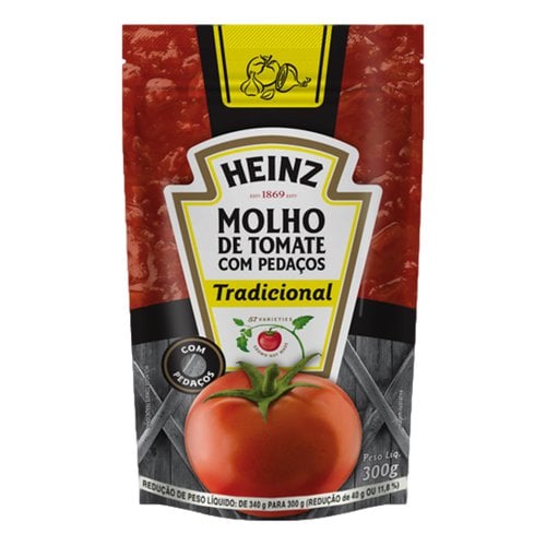 MOLHO DE TOMATE HEINZ 300G SACHE TRADICIONAL MOLHO DE TOMATE HEINZ 300G SACHE TRADICIONAL