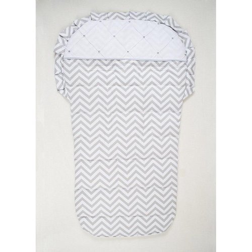 Capa para Carrinho de Bebê Chevron Cinza Capa para Carrinho de Bebê Chevron Cinza