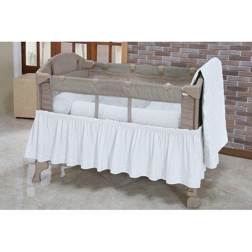 Saia para Berço Desmontável Branco Saia para Berço Desmontável Branco