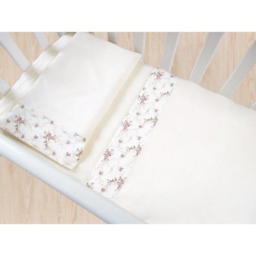 Jogo de Lençol para Mini Berço Palha Floral Rosê 3 Peças Jogo de Lençol para Mini Berço Palha Floral Rosê 3 Peças