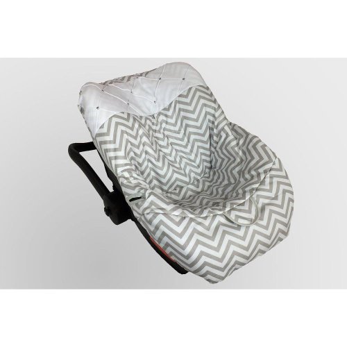 Capa para Bebe Conforto Elasticada Chevron Zig-Zag Cinza Capa para Bebe Conforto Elasticada Chevron Zig-Zag Cinza