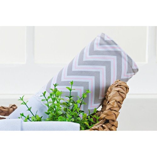 Cueiro Flanelado Chevron Zig-Zag Cinza e Rosa 01 Peça Cueiro Flanelado Chevron Zig-Zag Cinza e Rosa 01 Peça