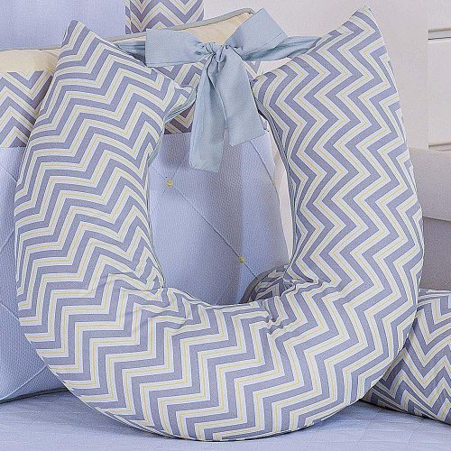 Almofada Amamentação Chevron Zig-Zag Amarelo e Cinza Almofada Amamentação Chevron Zig-Zag Amarelo e Cinza