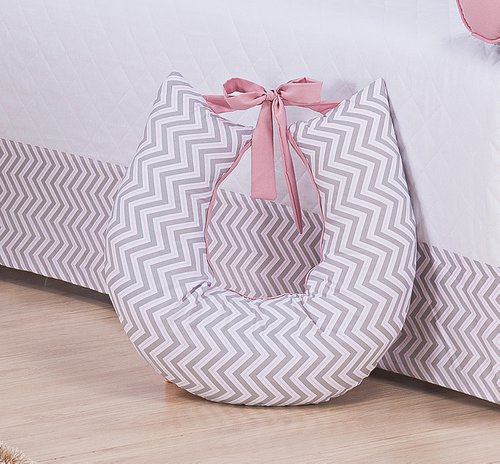 Almofada Amamentação Chevron Zig-Zag Rosa Almofada Amamentação Chevron Zig-Zag Rosa