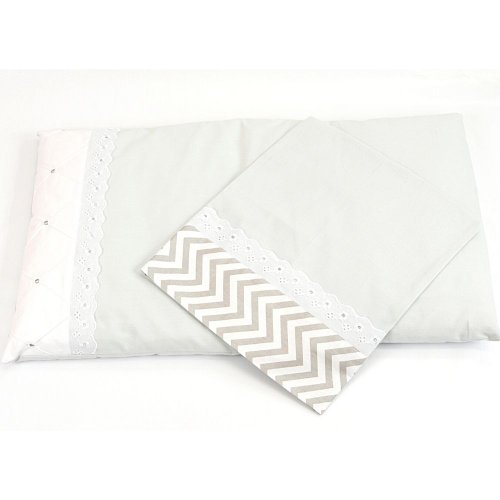 Colchonete para Carrinho de Bebê 2 Peças Chevron Cinza Colchonete para Carrinho de Bebê 2 Peças Chevron Cinza