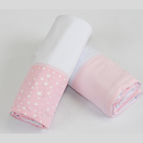 Cueiro Flanelado Estrelinha e Floral Rosa 2 Peças Cueiro Flanelado Estrelinha e Floral Rosa 2 Peças