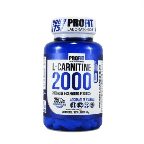 L-carnitine 2000 ProFit frasco com 60 tabletes | Drogaria Nossa Farma
