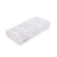 Toalha Lavabo Constanza 30x50 Branco/Branco