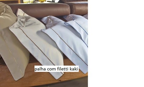 Fronha 0,50x0,70 Duo Filetti Kaki Palha/Kaki 400 Fios