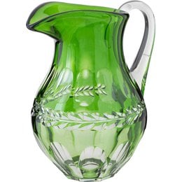 Buriti - Jarra de agua de cristal, color verde